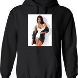Jessica Alba Sexy Graphic Pullover Hoodie - Black