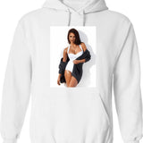 Jessica Alba Sexy Graphic Pullover Hoodie - White