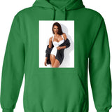 Jessica Alba Sexy Graphic Pullover Hoodie - Green