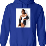 Jessica Alba Sexy Graphic Pullover Hoodie - Blue