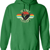 Jet Ski Water Sports Boat Sea Summer Vintage Retro Hoodie - Green