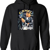 Joe Camel Lone Hoodie - Retro Graphic Pullover Hoodie for Men & Women - Black