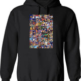 Jock Vintage Hoodie - Retro Graphic Cosy Pullover - Black