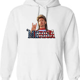 Joe Camel Motorcycle Active Hoodie - Retro Graphic Pullover Hoodie for Men & Women - White