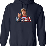 Joe Camel Motorcycle Active Hoodie - Retro Graphic Pullover Hoodie for Men & Women - Navy