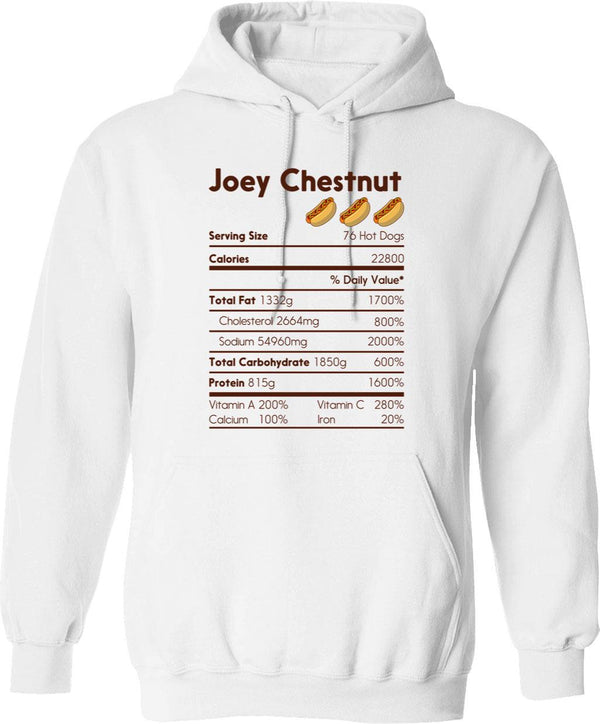 Joey Chestnut Dabbing Hot Dog Hoodie - Retro Graphic Pullover Hoodie for Men & Women - White