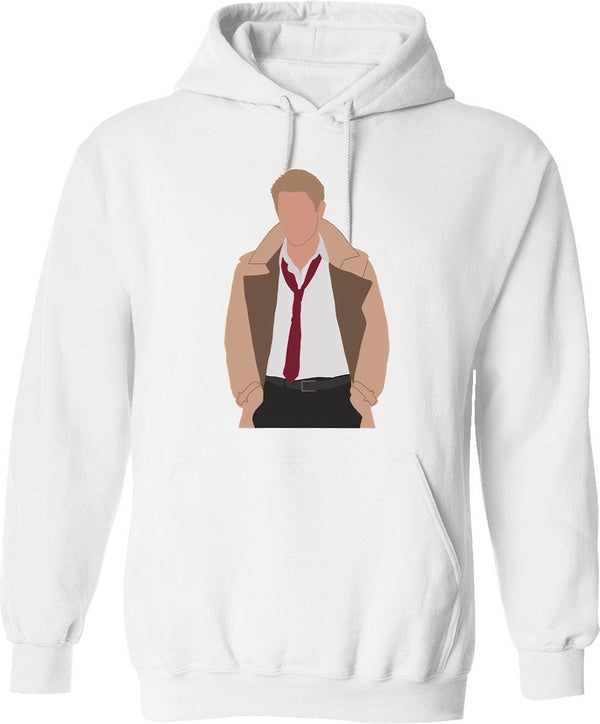John Cocktosten Hoodie - Retro Graphic Pullover Hoodie for Men & Women - White