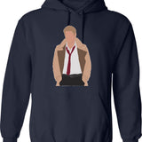 John Cocktosten Hoodie - Retro Graphic Pullover Hoodie for Men & Women - Navy