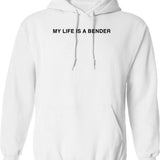 John Summit My Life is A Bender Graphic Pullover Hoodie - White