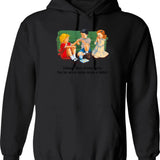 John's Drive-in Hoodie - Retro Graphic Pullover Hoodie for Men & Women - Black