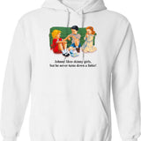 John's Drive-in Hoodie - Retro Graphic Pullover Hoodie for Men & Women - White