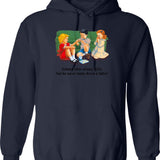 John's Drive-in Hoodie - Retro Graphic Pullover Hoodie for Men & Women - Navy