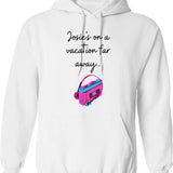 Jones Bbq And Foot Massage Hoodie - Retro Graphic Pullover Hoodie for Men & Women - White