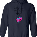 Jones Bbq And Foot Massage Hoodie - Retro Graphic Pullover Hoodie for Men & Women - Navy