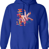 Judging You Raccoon Shirt Hoodie - Retro Graphic Pullover Hoodie for Men & Women - Blue