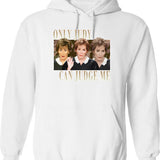Judo Hoodie - Retro Graphic Pullover Hoodie for Men & Women - White