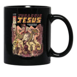 Jurassic Jesus Black Coffee Mug, Gift Coffee Mug - Black