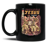 Jurassic Jesus Black Coffee Mug, Gift Coffee Mug