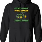Just A Boy Who Loves Goats - Retro Vintage Funny Goat Lovers Gift Hoodie - Black
