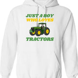 Just A Boy Who Loves Goats - Retro Vintage Funny Goat Lovers Gift Hoodie - White