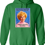 Just A Little Funk Hoodie - Retro Graphic Pullover Hoodie for Men & Women - Green