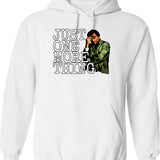 Just One More Page Hoodie - Retro Graphic Pullover Hoodie for Men & Women - White