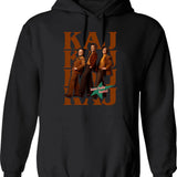 Kaiju Capybara The Wave Conqueror Hoodie - Retro Graphic Pullover Hoodie for Men & Women - Black