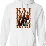 Kaiju Capybara The Wave Conqueror Hoodie - Retro Graphic Pullover Hoodie for Men & Women - White