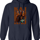 Kaiju Capybara The Wave Conqueror Hoodie - Retro Graphic Pullover Hoodie for Men & Women - Navy