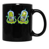 Kang and Kodos Black Coffee Mug, Gift Coffee Mug - Black