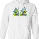 Kang and Kodos Graphic Pullover Hoodie - White