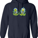 Kang and Kodos Graphic Pullover Hoodie - Navy
