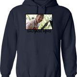 Karl Pilkington Homage Funny Hoodie - Sarcastic Humor Graphic Hoodie - Navy
