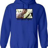 Karl Pilkington Homage Funny Hoodie - Sarcastic Humor Graphic Hoodie - Blue