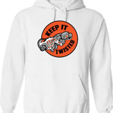 Keep Hot Dogs 1.50 Hoodie - Retro Graphic Pullover Hoodie for Men & Women - White