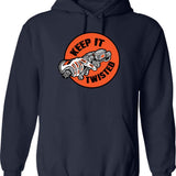 Keep Hot Dogs 1.50 Hoodie - Retro Graphic Pullover Hoodie for Men & Women - Navy