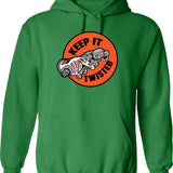 Keep Hot Dogs 1.50 Hoodie - Retro Graphic Pullover Hoodie for Men & Women - Green