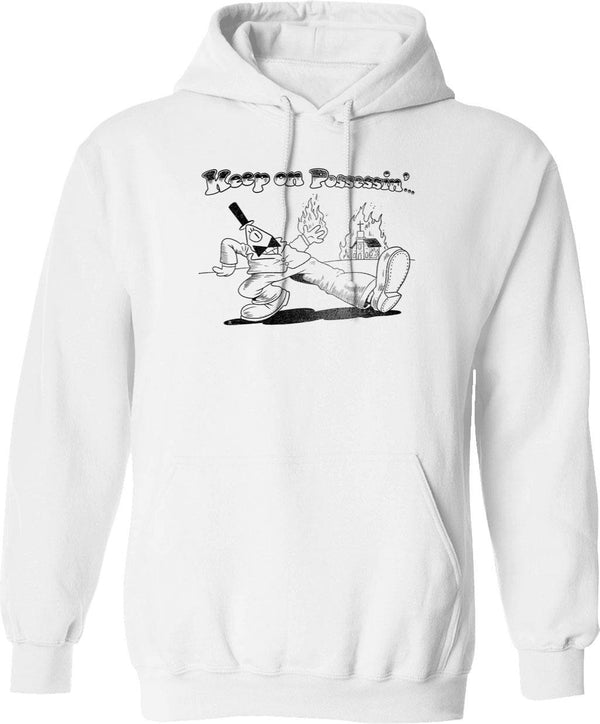 Keep It Twisted Hoodie - Retro Graphic Pullover Hoodie for Men & Women - White