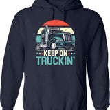 Keep On Possessin Hoodie - Retro Graphic Pullover Hoodie for Men & Women - Navy