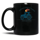 Kekevo Tractor Diddly Squat Farm Speed and Power Black Coffee Mug, Gift Coffee Mug