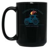 Kekevo Tractor Diddly Squat Farm Speed and Power Black Coffee Mug, Gift Coffee Mug - Black