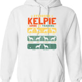 Kelpie Dog Vintage Retro Style Hoodie - Retro Graphic Cosy Pullover - White