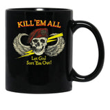 Kill Em All Let God Sort Em Out Black Coffee Mug, Gift Coffee Mug - Black