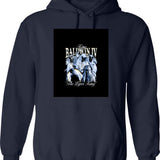 Killing With Kindness Hoodie - Retro Graphic Pullover Hoodie for Men & Women - Navy