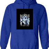 Killing With Kindness Hoodie - Retro Graphic Pullover Hoodie for Men & Women - Blue