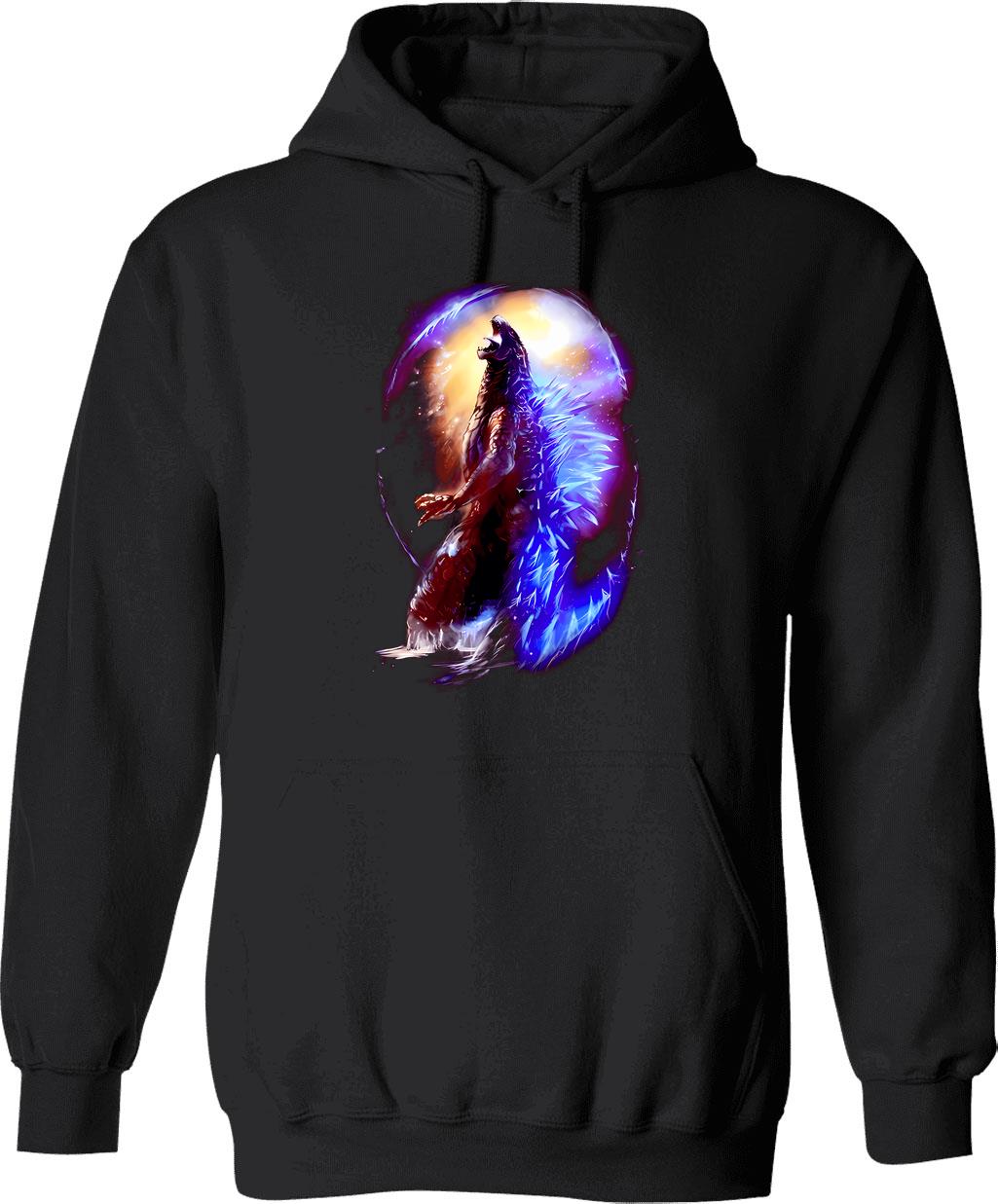King Of The Monsters Hoodie - Retro Graphic Pullover Hoodie for Men & Women - Black