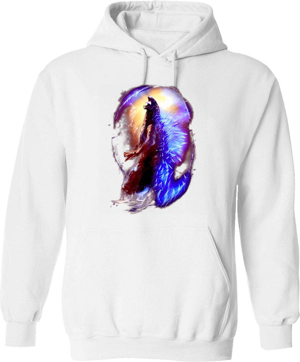 King Of The Monsters Hoodie - Retro Graphic Pullover Hoodie for Men & Women - White