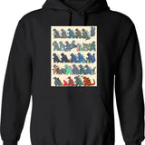 King Of The Monsters (1) Hoodie - Retro Graphic Pullover Hoodie for Men & Women - Black