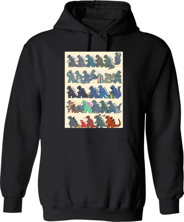 King Of The Monsters (1) Hoodie - Retro Graphic Pullover Hoodie for Men & Women - Black