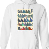 King Of The Monsters (1) Hoodie - Retro Graphic Pullover Hoodie for Men & Women - White